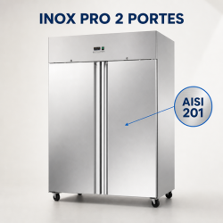 Positieve Koelkastkast 1400 L RVS GN 2/1 – 2 Deuren