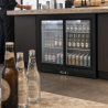 Rückkühlschrank 212 L 2 Schiebetüren Schwarz