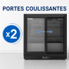 Refrigerated Back Bar 212 L 2 Sliding Doors Black