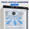 Roestvrijstalen Vrieskast 510 L Geventileerd -18/-22 °C
