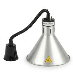Zilverkleurige Kegelvormige Warmtelamp Dynasteel - Houdt voedsel warm voor horecaprofessionals