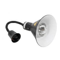 Zwarte Kegelvormige Warmtelamp met Gloeilamp - Dynasteel