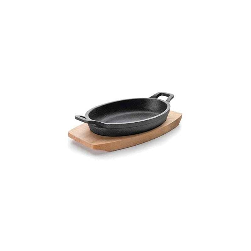 Ovale Braadpan met Houten Basis - 700 ml Lacor