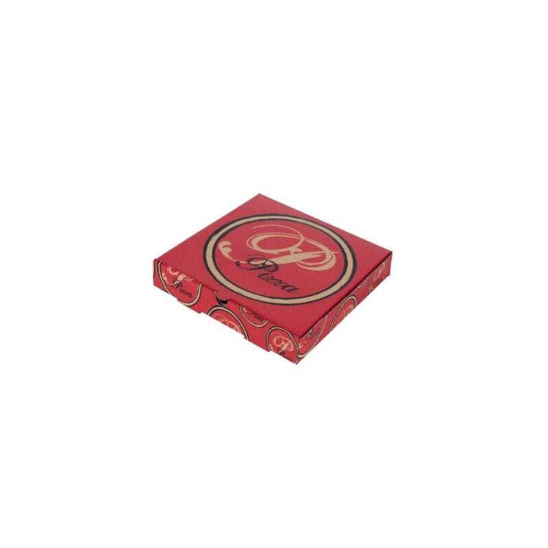 Rote Pizza-Box "Pizza" - 40 x 40 cm - Umweltfreundlich - Packung mit 100