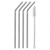 Set of 4 stainless steel straws - LACOR