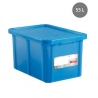 HACCP Rechteckiger Behälter mit Deckel - 55 L - Blau