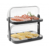 Vitrine Buffet mit Schiebedeckel - 2 Tabletts - HENDI