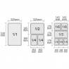 Bac GN 1/1 pour Chafing Dish avec 2 Compartiments Hendi