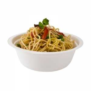 Runder Schüssel aus Bagasse - 800 ml - Packung mit 50