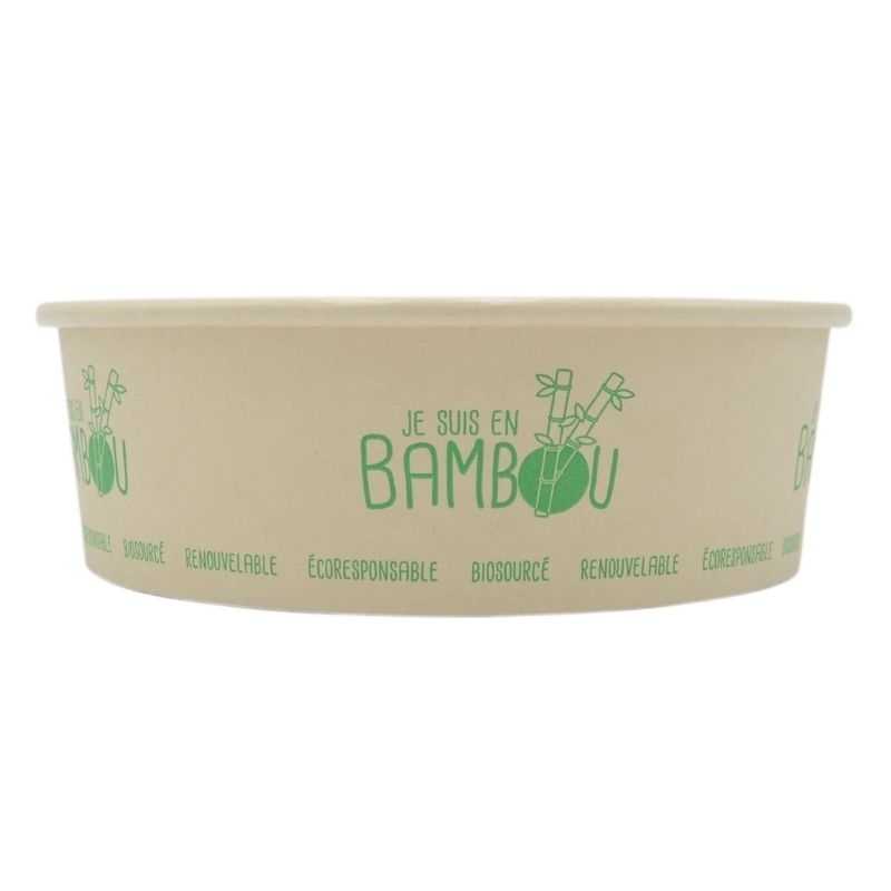 Bamboe saladekom - 480 ml - Set van 50