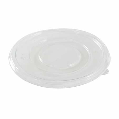 Deckel aus PET für runde Schale aus Bagasse 800 ml - Packung mit 50