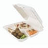 Lunchbox van bagasse met 3 compartimenten - Set van 50