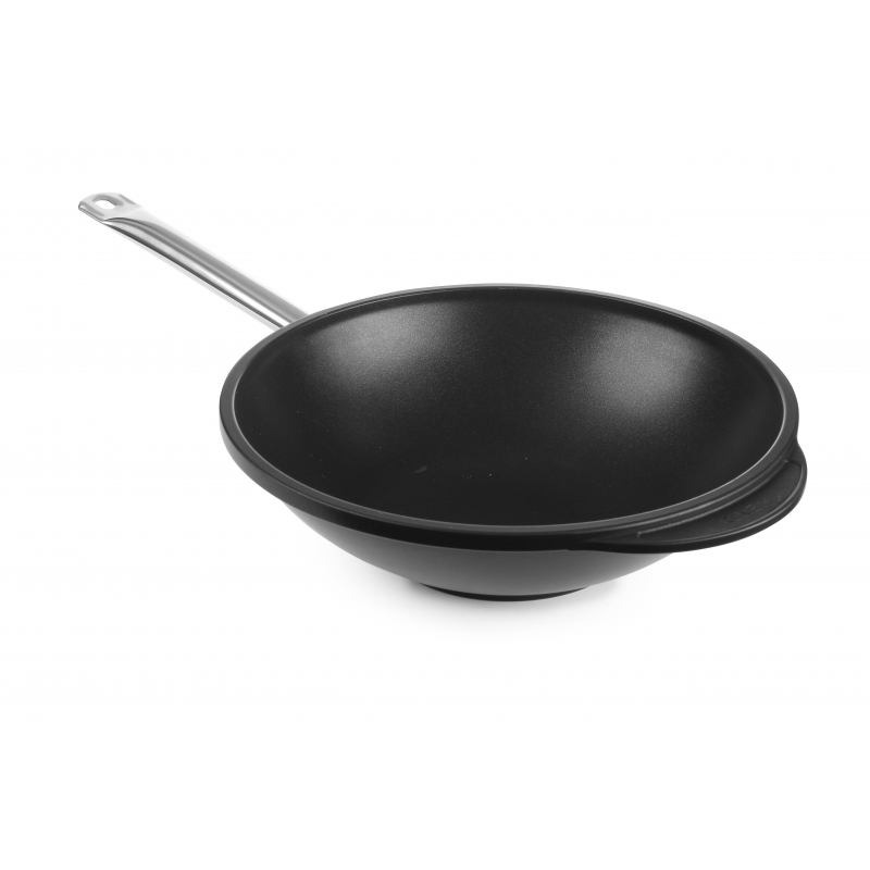 Wok van aluminium gietijzer - diameter 32 cm