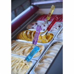 Spatule à Glace avec Manche Jaune en Tritan