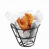 Matte Black French Fries Basket - 115 mm Diameter