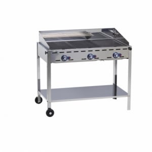 Professionele Gasbarbecue Green Fire - 3 branders - HENDI