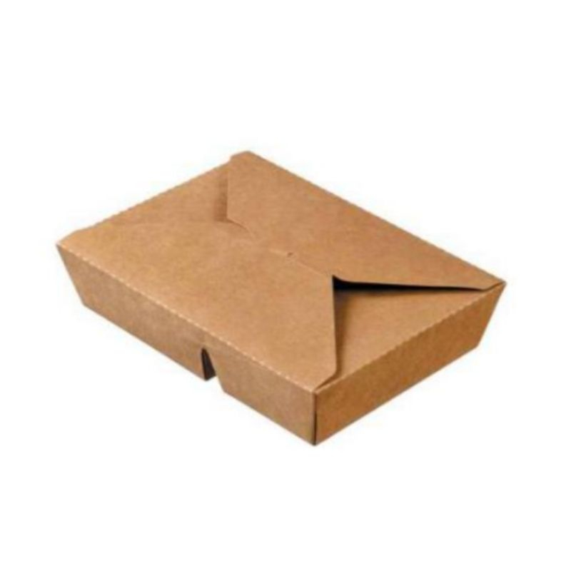 Lunch Box with 2 Compartments in Cardboard - 2 x 400 ml - Pack of 50