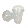 Beker Crystal Shaker van PET - 300 ml - Set van 50 - FourniResto