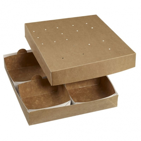 Boîte Repas Modulo 260 pour Barquette en Carton - 260 x 260 mm - Lot de 160