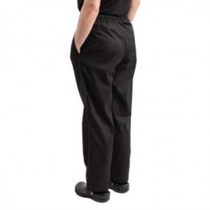 Mixed Easyfit Black Teflon Treated Kitchen Pants - Size XS - Whites Chefs Clothing - Fourniresto