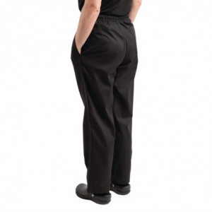 Pantalon de Cuisine Mixte Easyfit Noir Traité Teflon - Taille XXL - Whites Chefs Clothing - Fourniresto