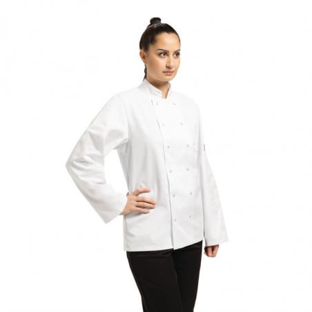 Unisex Kochjacke Weiß Langarm Vegas - Größe L - Whites Chefs Clothing - Fourniresto