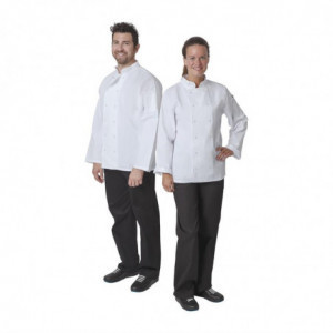 Witte unisex koksbuis met lange mouwen Vegas - Maat S - Whites Chefs Clothing - Fourniresto