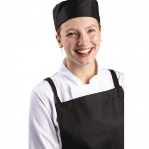 Koksmuts Zwart van Polycotton - Maat S 55,9 cm - Whites Chefs Clothing - Fourniresto