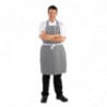 Black and white checkered bib apron 970 x 710 mm - Whites Chefs Clothing - Fourniresto