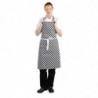 Black and white checkered bib apron 970 x 710 mm - Whites Chefs Clothing - Fourniresto