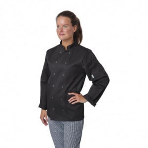 Zwarte unisex koksbuis met lange mouwen Vegas - Maat L - Whites Chefs Clothing - Fourniresto