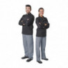 Zwarte unisex koksbuis met lange mouwen Vegas - Maat S - Whites Chefs Clothing - Fourniresto