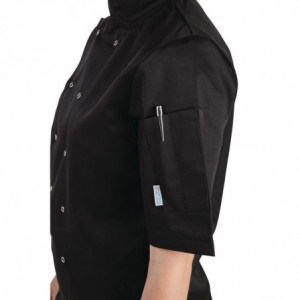 Veste De Cuisine Mixte Noire À Manches Courtes Vegas - Taille Xxl - Whites Chefs Clothing - Fourniresto