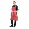 Schort met strepen rood en wit 710 x 970 mm - Whites Chefs Clothing - Fourniresto