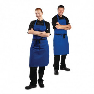 Tabier Bavette Bleu Roi 710 X 970 Mm - Whites Chefs Clothing - Fourniresto