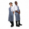 Schort met waterafstotende strepen in blauw en wit 1016 x 711 mm - Whites Chefs Clothing - Fourniresto