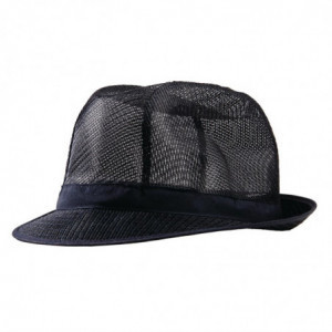 Hoed Trilby Marineblauw met netstof - Maat S 550 mm - FourniResto - Fourniresto