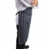 Schort Bavette Extra Lang Zonder Zak Gestreept Marineblauw En Wit - Whites Chefs Clothing - Fourniresto