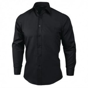 Chemise Habillée Mixte Noire - Taille Xl - Chef Works - Fourniresto