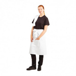 Schort voor serveerster standaard wit 1000 x 700 mm - Whites Chefs Clothing - Fourniresto