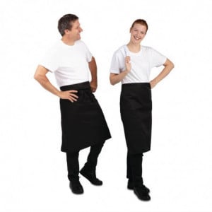 Schort voor standaard zwarte ober 1000 x 700 mm - Whites Chefs Clothing - Fourniresto