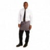 Short Anthracite Grey Polycotton Server Apron 750 x 373 mm - Whites Chefs Clothing - Fourniresto