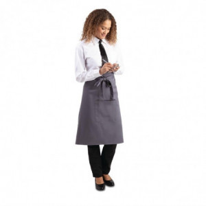 Kellnerschürze in Anthrazit aus 100% Polycotton 1000 x 700 mm - Whites Chefs Clothing - Fourniresto