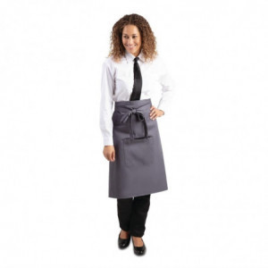 Anthracite Grey Server Apron in Polycotton 1000 x 700 mm - Whites Chefs Clothing - Fourniresto