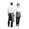 Schort van 1000 x 700 mm in antracietgrijs polycotton - Whites Chefs Clothing - Fourniresto