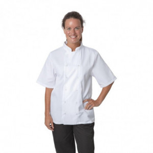 Veste de Cuisine Blanche à Manches Courtes Boston - Taille L - Whites Chefs Clothing - Fourniresto