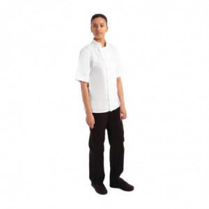 Witte korte mouwen koksbuis Boston - Maat L - Whites Chefs Clothing - Fourniresto