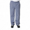 Unisex Vegas Blue and White Checkered Kitchen Pants - Size M - Whites Chefs Clothing - Fourniresto