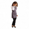 Server Apron V-neck Grey Anthracite in Polycotton 838 x 698 mm - Whites Chefs Clothing - Fourniresto