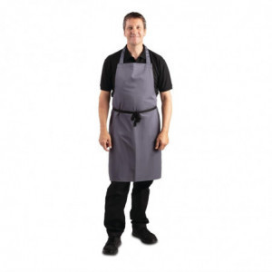 Anthracite Grey Polycotton Bib Apron 711 x 965 mm - Whites Chefs Clothing - Fourniresto